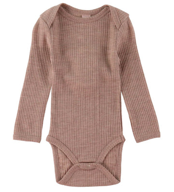 Smallstuff Romper l/s - Wol - Soft Powder - Smallstuff - 68 - Rompers Lange Mouw