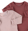 Minymo Rompers l/s - 2-pack - Violet Ice - Minymo - 68 - Rompers Lange Mouw