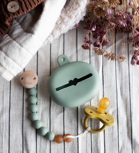 Hevea Speenketting - Natuurlijk Rubber - Mos Green - Hevea - OneSize - Speenkettingen