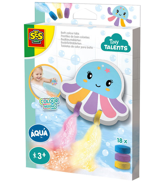SES Creative Badspeelgoed - Inktvis m. Badkleuren - SES Creative - OneSize - Badspeelgoed