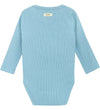 Huttelihut Romper l/s - Rib - Modaal/Katoen - Windwaarts Blue - Huttelihut - 1 jaar (80) - Rompers Lange Mouw