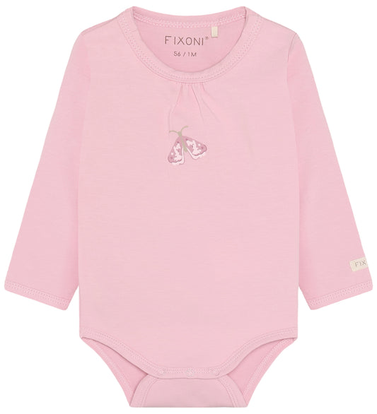 Fixoni Rompers l/s - 2-pack - Gebleekt Mauve - Fixoni - 68 - Rompers Lange Mouw