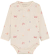 Fixoni Rompers l/s - 2-pack - Gebleekt Mauve - Fixoni - 68 - Rompers Lange Mouw