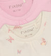 Fixoni Rompers l/s - 2-pack - Gebleekt Mauve - Fixoni - 68 - Rompers Lange Mouw