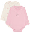 Fixoni Rompers l/s - 2-pack - Gebleekt Mauve - Fixoni - 68 - Rompers Lange Mouw