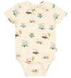 Petit Piao Romper s/s - PpSun - Eggnog Camper - Petit Piao - 1 jaar (80) - Rompers Korte Mouw