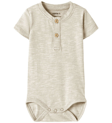 Name It Romper s/s - NbmJano - Chateau Gray - Name It - 62 - Rompers Korte Mouw