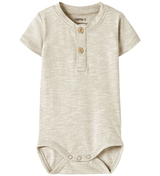 Name It Romper s/s - NbmJano - Chateau Gray - Name It - 62 - Rompers Korte Mouw