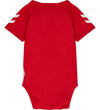 Hummel Romper l/s - HmlMINI DBU Gestreept - Tango Red - Hummel - 62 - Rompers Korte Mouw