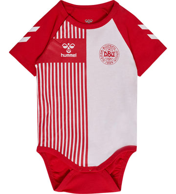 Hummel Romper l/s - HmlMINI DBU Gestreept - Tango Red - Hummel - 62 - Rompers Korte Mouw