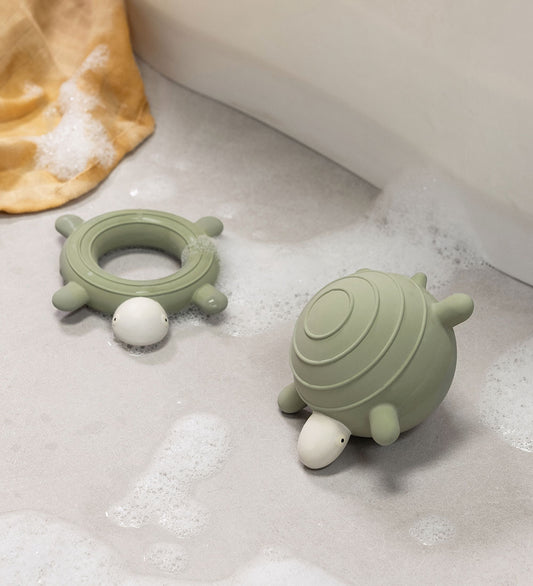 Sebra Badspeelgoed/Bijtring - 11 cm - Schildpad - Sebra - OneSize - Badspeelgoed