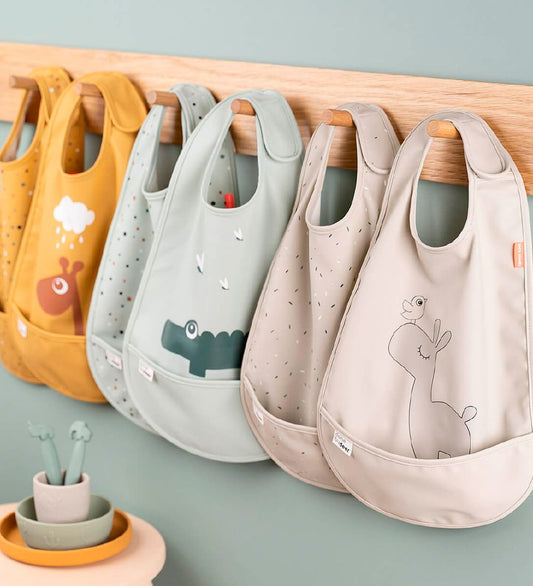 Done by Deer Slabbetjes - 2-pack - Ozzo - Powder - Done by Deer - OneSize - Slabbetjes