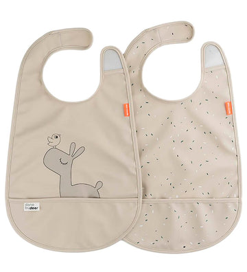 Done by Deer Slabbetjes - 2-pack - Lalee - Zand - Done by Deer - OneSize - Slabbetjes
