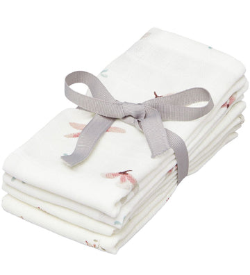Cam Cam Washandjes - 4-pack - Mix Klaprozen - Windflower Creme - Cam Cam - OneSize - Washandjes