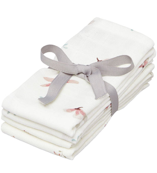 Cam Cam Washandjes - 4-pack - Mix Klaprozen - Windflower Creme - Cam Cam - OneSize - Washandjes