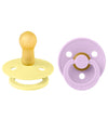 BIBS Colour Fopspenen - 2-pack - Maat 2 - Rond - Sunshine/Violet - BIBS - 6-18 mnd - Fopspenen