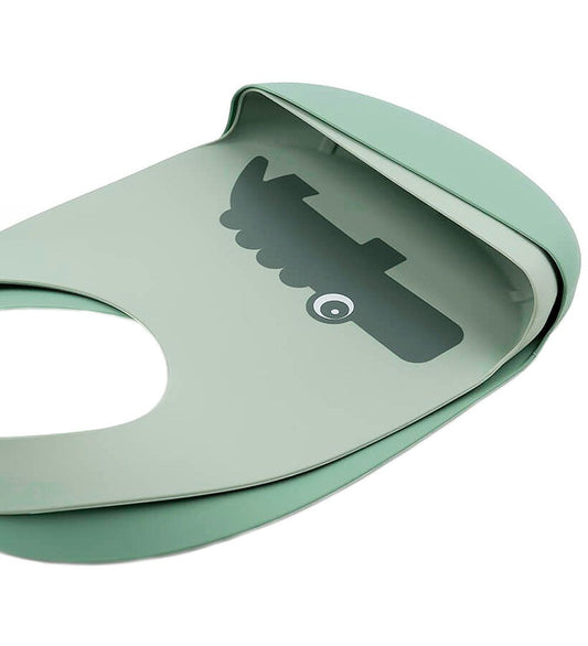 Done by Deer Slabbetjes m. Pocket - 2-pack - Silicone - Croco Gr - Done by Deer - OneSize - Slabbetjes