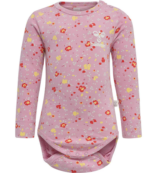 Hummel Romper l/s - hmlMira - Heather Rose - Hummel - 74 - Rompers Lange Mouw