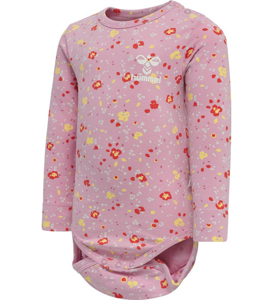 Hummel Romper l/s - hmlMira - Heather Rose - Hummel - 74 - Rompers Lange Mouw