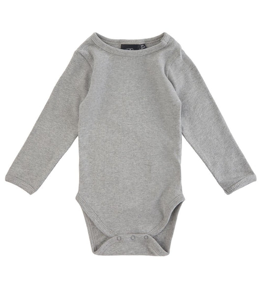 Sofie Schnoor Romper l/s - Grey Melange - Sofie Schnoor - 74 - Rompers Lange Mouw