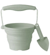 Scrunch Opvouwbaar Emmer m. Schep - 11x9 cm - Sage Green - Scrunch - OneSize - Emmers