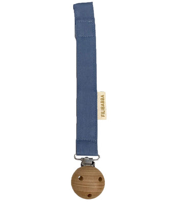 Filibabba Speenketting m. Klittenband - Warm Blue - Filibabba - OneSize - Speenkettingen
