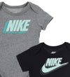 Nike Rompers s/s - Blok - 3-pack - Gewassen Teal - Nike - 3 mnd - Rompers Korte Mouw
