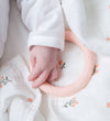 A Little Lovely Company Bijtring - Bladeren - Strawberry/Cream - A Little Lovely Company - OneSize - Bijtringen