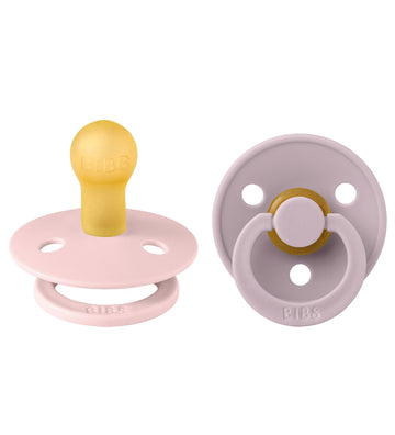 BIBS Colour Fopspenen - 2-pack - Maat 1 - Rond - Blossom/Schemer - BIBS - 0-6 mnd - Fopspenen