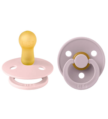 BIBS Colour Fopspenen - 2-pack - Maat 2 - Rond - Blossom/Schemer - BIBS - 6-18 mnd - Fopspenen