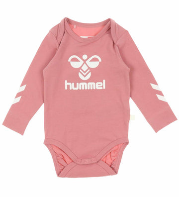 Hummel Romper l/s - hmlMarie - Dusty Rose m. Logo - Hummel - 62 - Rompers Lange Mouw