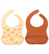 A Little Lovely Company Slabbetjes - 2-pack - Silicone - Regenbo - A Little Lovely Company - OneSize - Slabbetjes
