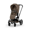 Kinderwagen Cybex Priam 5 Comfort Dark Brown/Coconut Brown incl. Foldable Carrycot
