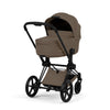 Kinderwagen Cybex Priam 5 Comfort Dark Brown/Coconut Brown incl. Foldable Carrycot