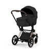 Kinderwagen Cybex Priam 5 Comfort Sepia Black/Rosegold incl. Foldable Carrycot