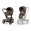 Kinderwagen Cybex Priam 5 Comfort Dark Brown/Coconut Brown incl. Foldable Carrycot