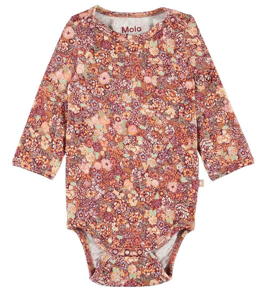 Molo Rompers l/s - Foss - 2-pack - Fluffy Bloom - Molo - 56 - Rompers Lange Mouw
