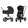 Kinderwagen Cybex Priam 5 Comfort Sepia Black/Rosegold incl. Foldable Carrycot