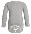Hummel Romper l/s - hmlFlipper - Grijs Gevlekt - Hummel - 62 - Rompers Lange Mouw