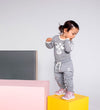 Hummel Romper l/s - hmlFlipper - Grijs Gevlekt - Hummel - 62 - Rompers Lange Mouw