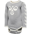 Hummel Romper l/s - hmlFlipper - Grijs Gevlekt - Hummel - 62 - Rompers Lange Mouw