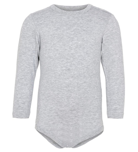 JBS Romper l/s - Bamboe - Grijs - JBS - 2 jaar (92) - Rompers Lange Mouw