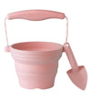 Scrunch Opvouwbaar Emmer m. Schep - 11x4 cm - Dusty Rose - Scrunch - OneSize - Emmers