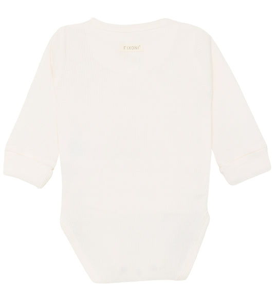 Fixoni Wikkelromper l/s - Rib - Gardenia - Fixoni - 50 - Rompers Lange Mouw