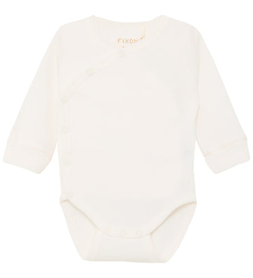 Fixoni Wikkelromper l/s - Rib - Gardenia - Fixoni - 50 - Rompers Lange Mouw