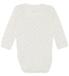 Fixoni Wikkelromper l/s - Rib - Gardenia m. Print - Fixoni - 74 - Rompers Lange Mouw