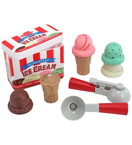 Melissa & Doug Speelset - Magnetisch Ijshoorntjes - 8 Onderdelen - Melissa & Doug - OneSize - Speelgoedeten