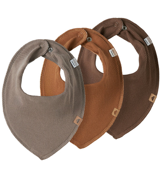 Name It Kwijlsjaaltje - Noos - Rib - NbnYvetti - 3-pack - Mustan - Name It - OneSize - Kwijlsjaaltjes