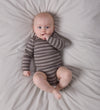 Name It Romper l/s - Rib - Noos - NbnBanio - Morel/Satelliet - Name It - 56 - Rompers Lange Mouw