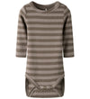 Name It Romper l/s - Rib - Noos - NbnBanio - Morel/Satelliet - Name It - 56 - Rompers Lange Mouw